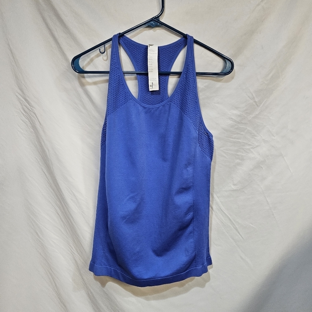 Fabletics Sync Seamless Racerback Tank Top Blue Size X-Large